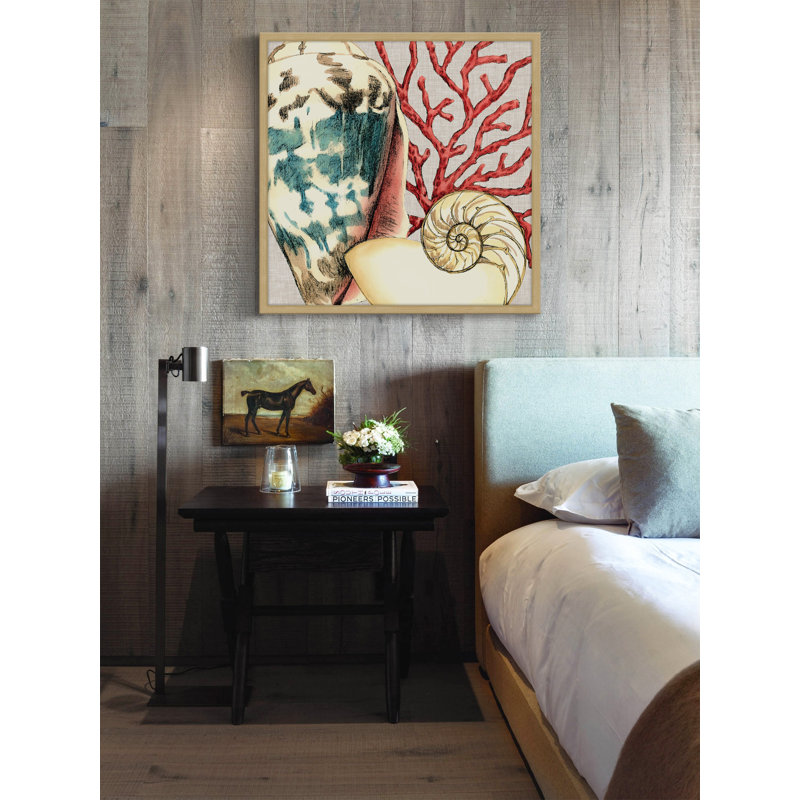 "By the Seashore I" Framed Print, 32" H x 32" W x 1.5" D