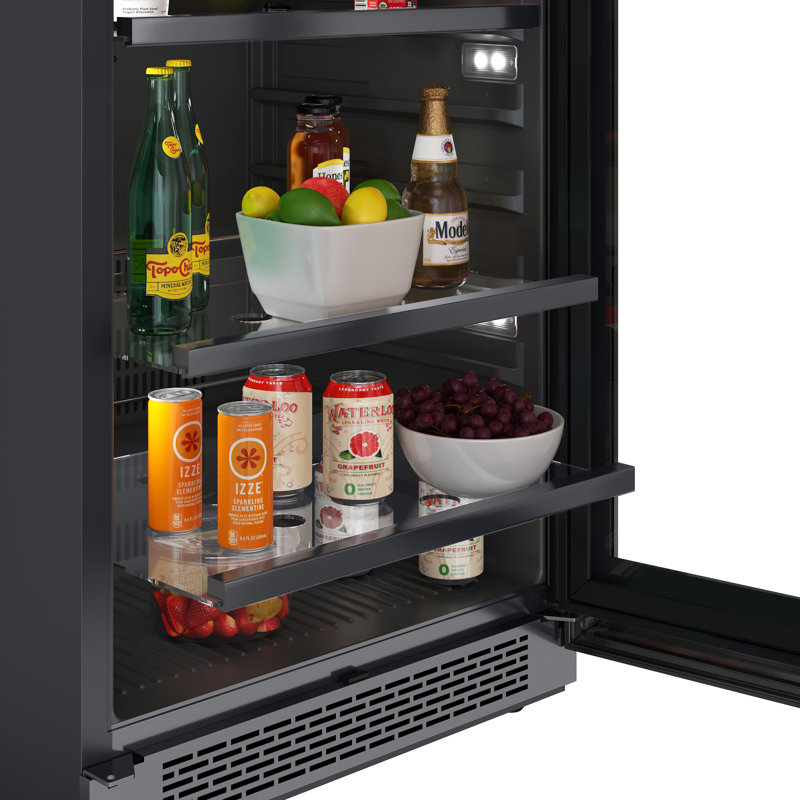 24 Inch Wide 140 Can Energy Efficient Beverage Centre with Touch Control Panel and Left Swing Door