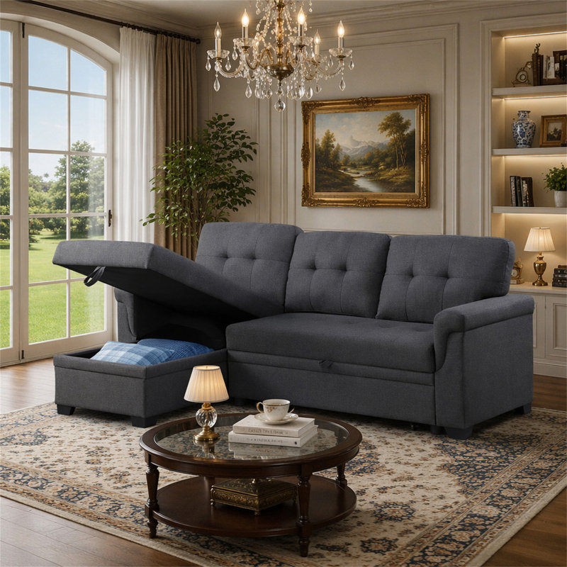 Convertible Storage L - Shaped Sofa