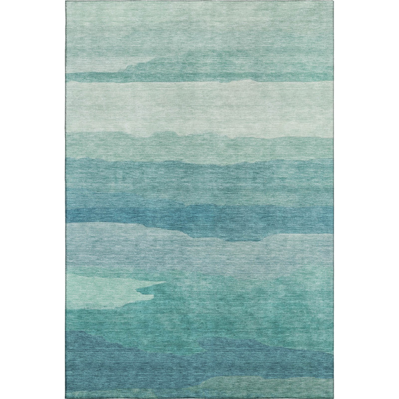 Premium Machine Washable Alijah AMF1254 Stripes Rug, Rectangle 9' x 12'