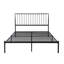 Grand lit plateforme en métal avec finition noire, sérénité de chambre à coucher - cadre transitionnel dans un élément de style moderne-225313710