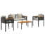  Outdoor Furniture Set With Cushion PE Rattan Seating Patio Arrangement-214641648-214641649