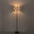Modern 61.55in Floor Lamp with Leaf-Pattern Fabric Shade-1853019323