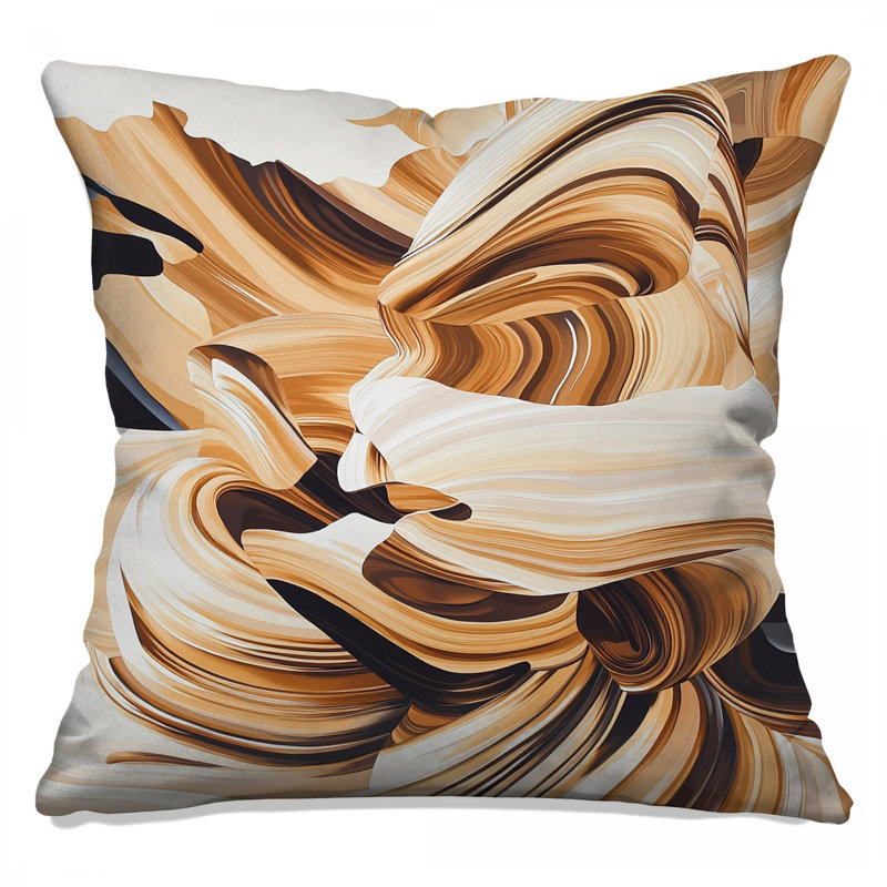 Coussin décoratif abstrait, coussins double face Art, 16 po x 16 po