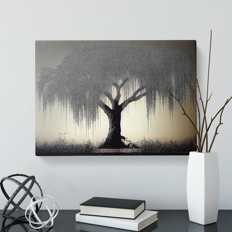 Supreme Weeping Willow Tree - Wrapped Canvas, 35cm H x 50cm W x 3cm D