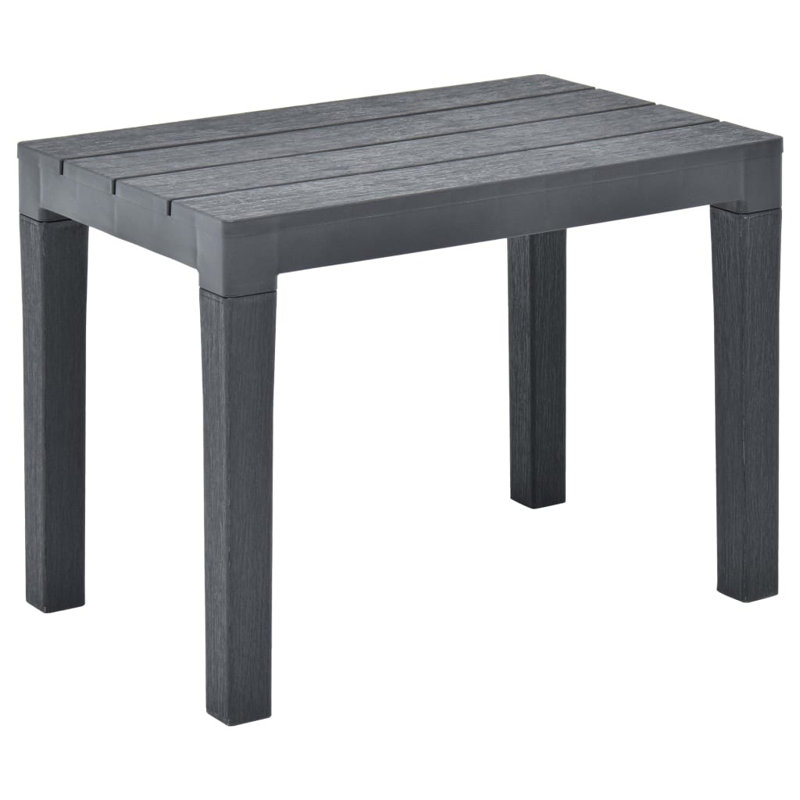 Milosz Plastic Outdoor Bench, Anthracite