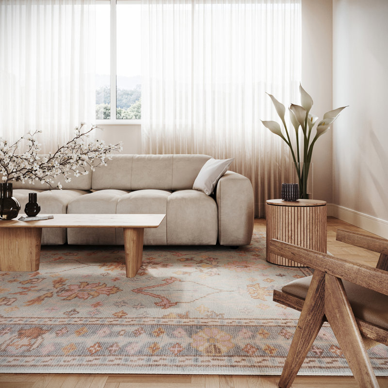  Tapis en laine noué à la main Virella, Rectangle 4' x 6'