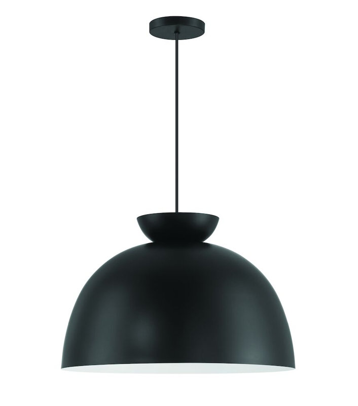 Luminaire suspendu Avey, H 13,25 po x l 20 po x P 20 po, Flash noir
