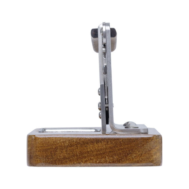Large Table Top Cigar Cutter, Butcher Guillotine, Walnut