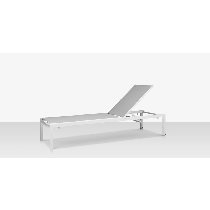 Fusion Armless Chaise, Tex White/Cloud Gray