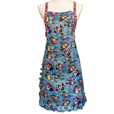 Snowman Christmas Holiday Apron