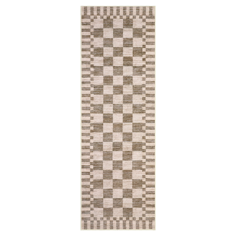 Checkered Rug for Living Room Washable Bedroom Rugs Non Slip Back Modern Classic Area Rug for Kids Boys Bedroom Home Decor Carpet for Dining Room Office