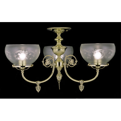 Lustre classique/traditionnel ombré 3 lumières Volney