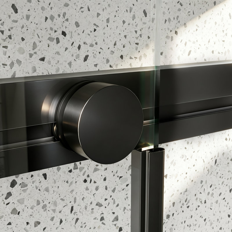 Portes de douche en verre de 56 à 60 po x H 76 po pour douche à l'italienne