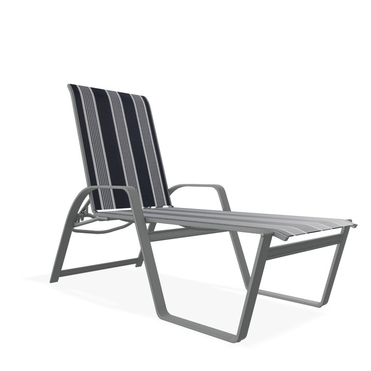 Holna Outdoor Rust-Resistant Metal Chaise Lounge