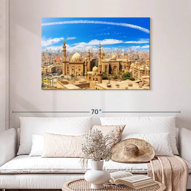 Panorama de la citadelle du Caire, H 30 po x l 45 po