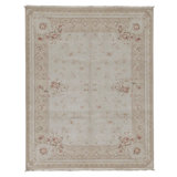 Hand Knotted Oriental Area Rug in Beige