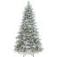 Pre-lit Snow Flocked Christmas Tree with Multicolored LED Lights of 9 Light Modes-1446798027
