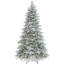 Sapin de Noël givré pré-éclairé-680223072