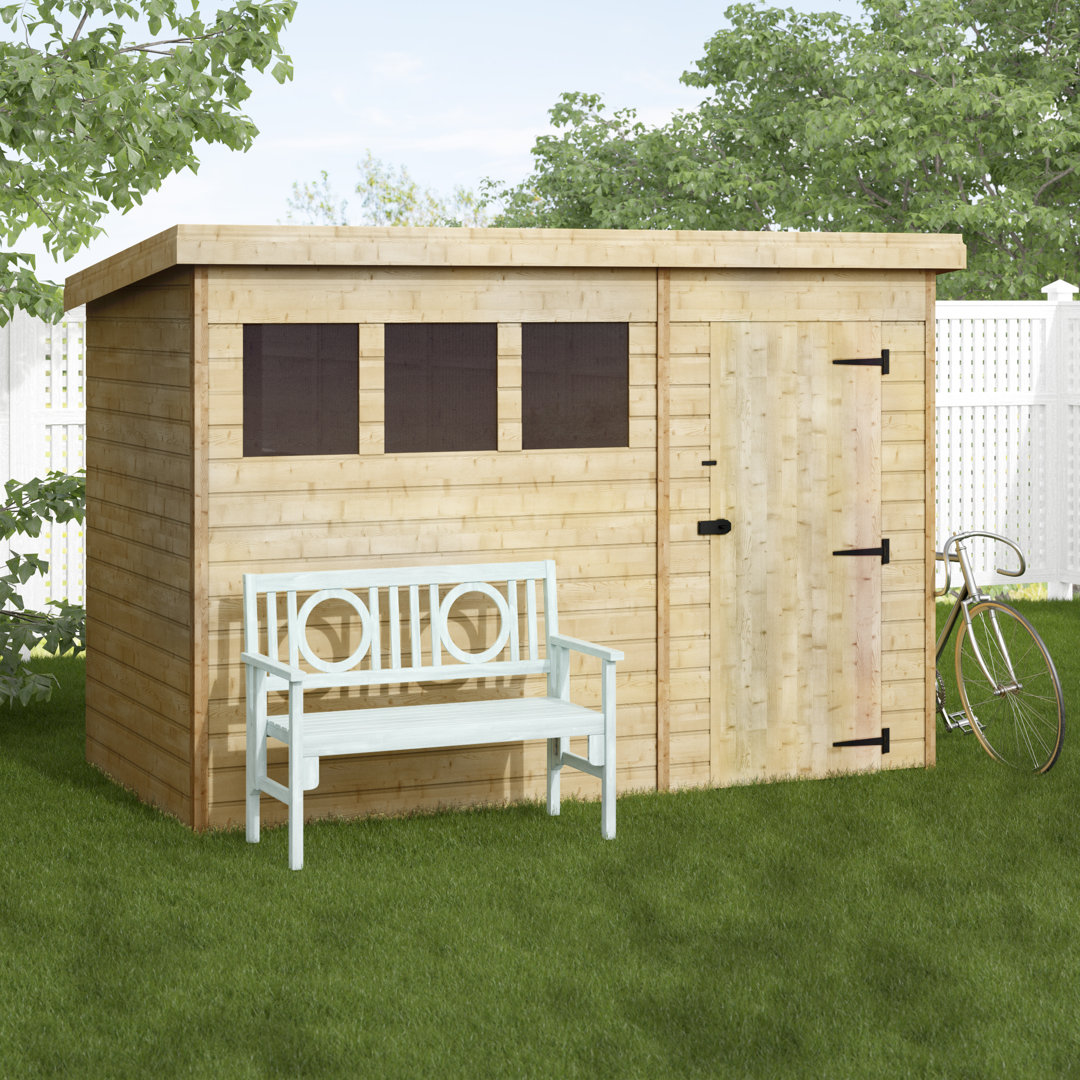 10 Ft. W x 5 Ft. D Shiplap Pent Wooden Shed
