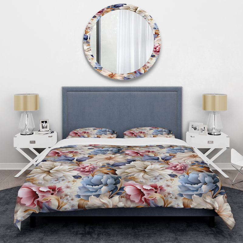 Ensemble de housse de couette Vintage Beige Minimalisme, Housse de couette simple + 1 taie décorative stan