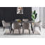 Holdenville Modern Velvet Dining Chair - Ergonomic Button Back with Metal Legs-1613681965-1613681966