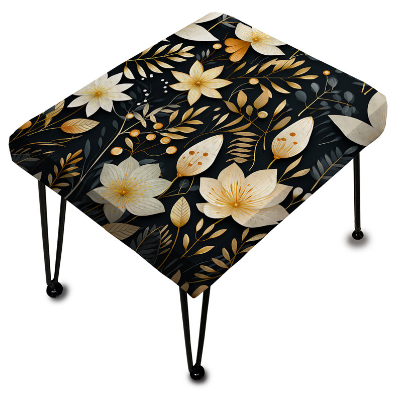 Motif de fougères beige et noir - motif floral floral