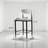 Armless Upholstered Counter Stool With Metal Frame-502510510