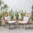 Modern Lounge Chair With Stable Construction And Water- Cushions - Beige & Brown Stylish Seat Metal +