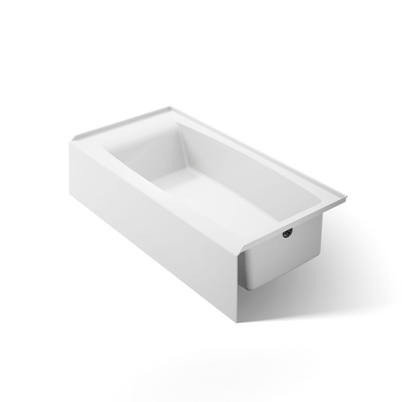 Entity 60" X 30" Alcove Bath with Integral Apron and Integral Flange, Right
