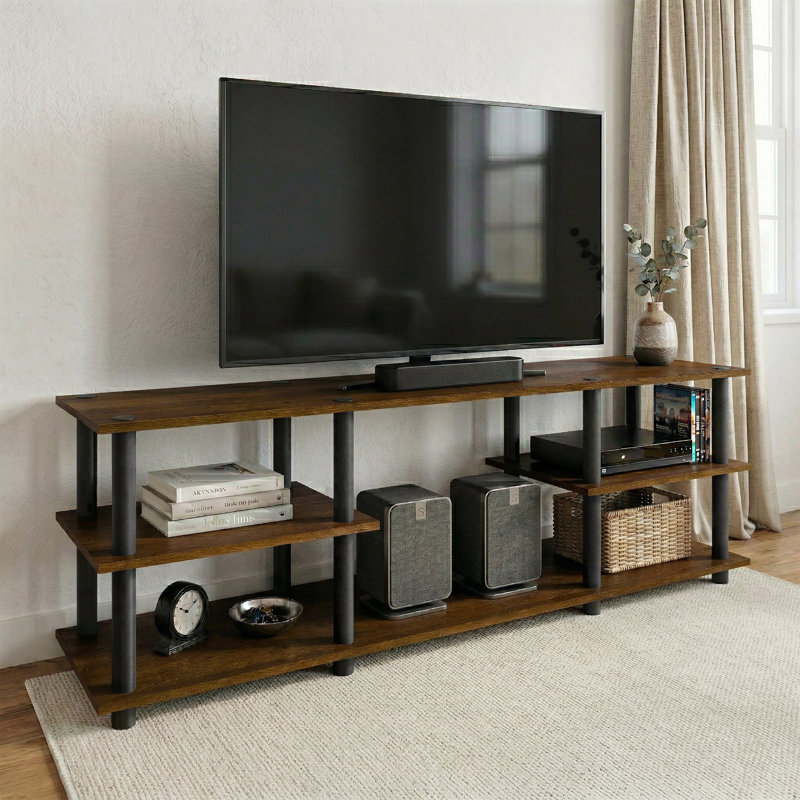 Meuble télé 3 niveaux Easy Twist, Brun