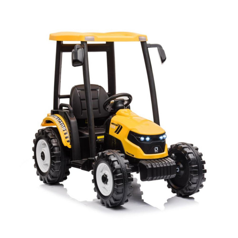 Tracteur électrique 24 V à 6 roues pour enfants avec remorque et godet