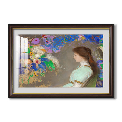Portrait de Violette Heymann, 1910 - Odilon Redon - Estampe encadrée sur mesure
