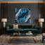 Abstrait art fluide sur toile grise 61-108803529