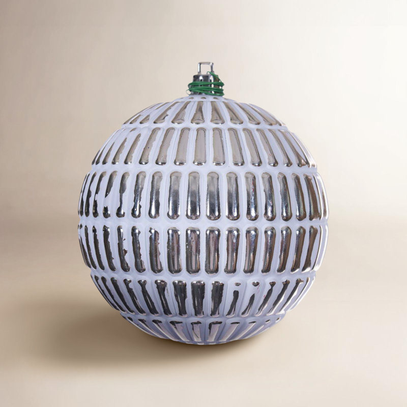 The Holiday Aisle® 6" Bauble, 4" H x 4" W x 4" D, Champagne