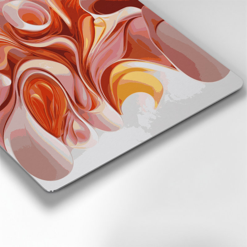 «Lyrical Abstraction 72», art mural en métal gris, H 16 po x l 16 po