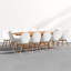 Anautica 12 - Person Teak Wood Patio Dining Set with Oval Table