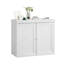 Armoire de cuisine avec portes doubles, armoire à café avec tablettes réglables, buffet, armoire blanche moderne