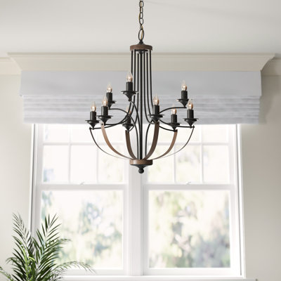 Lustre à neuf lumières Corbeille de Génération Lighting par Visual Comfort