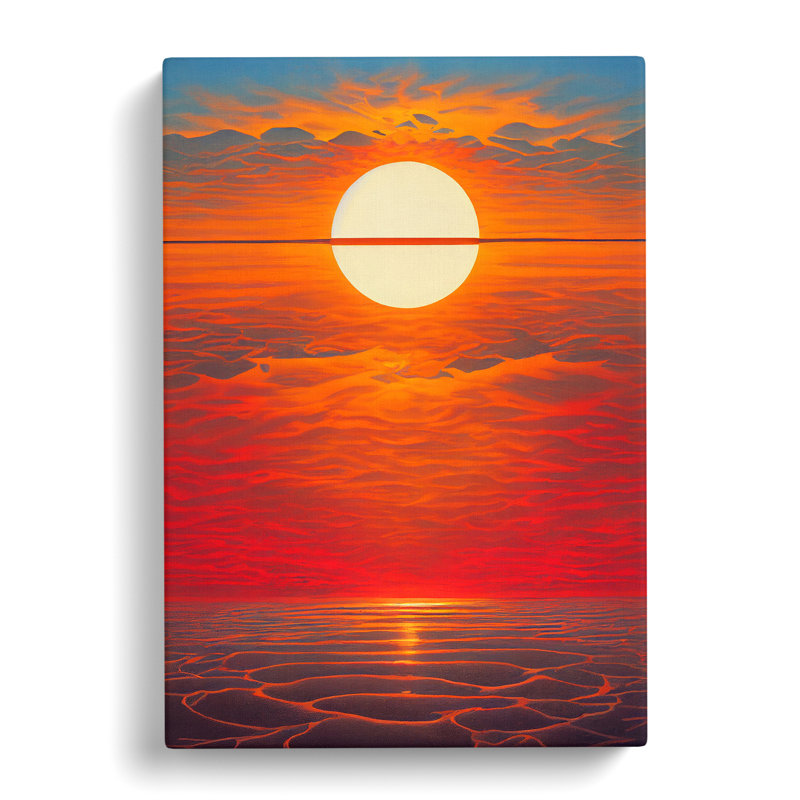 A Bewitching Sunset - No Frame Print on Canvas, 60cm H x 40cm W x 3cm D