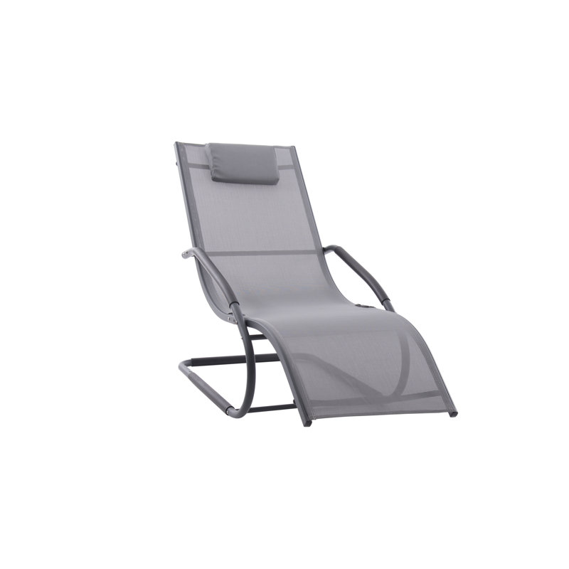 Allete 168cm Long Single Chaise with Cushions, Grey