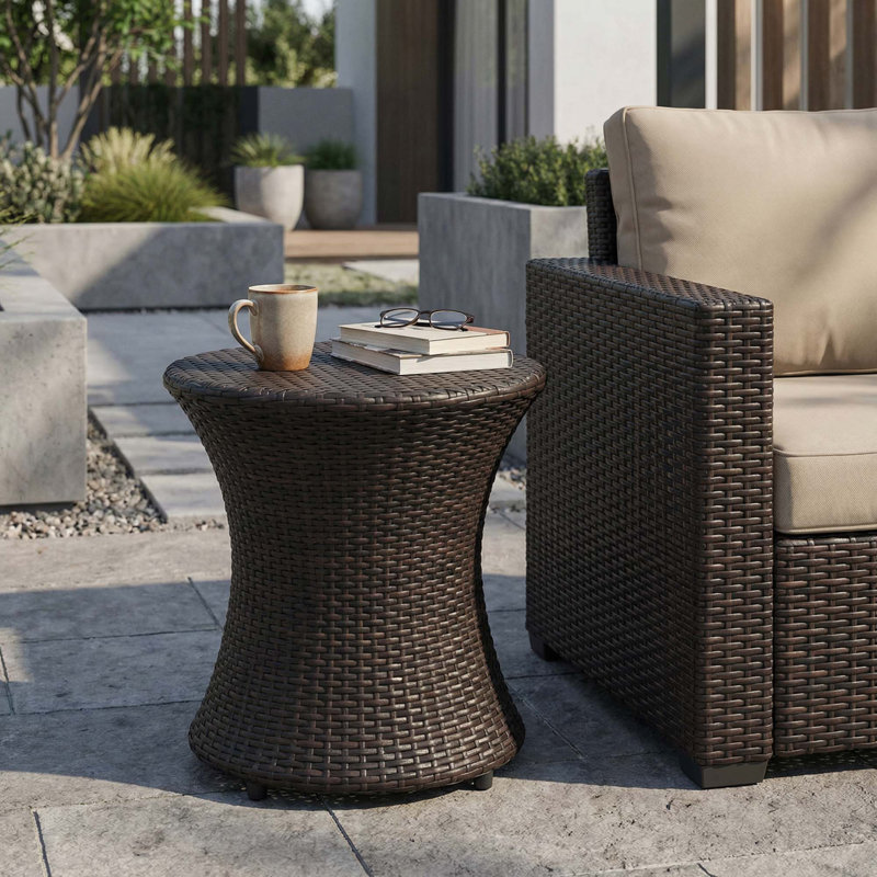 Side Table, Brown Multi