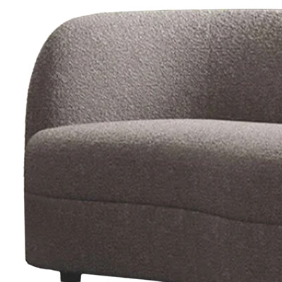Srey 2Pc Sofa And Loveseat Set, Boucle, Curved Kidney Shape