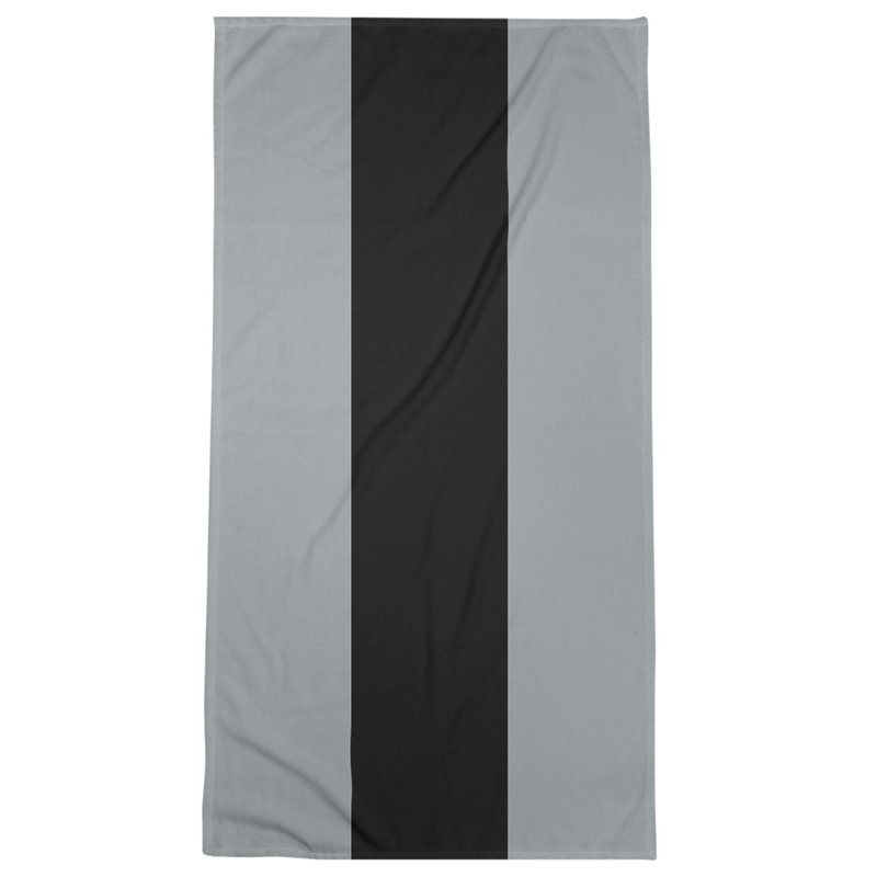 Beach Towel, Light Gray/Black