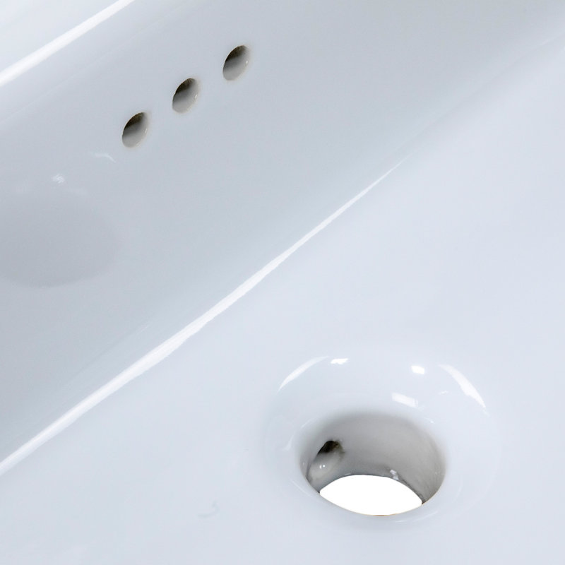 Victorian Nantucket Sinks 27.75'' Fireclay Specialty Bathroom Sink with Overflow, White