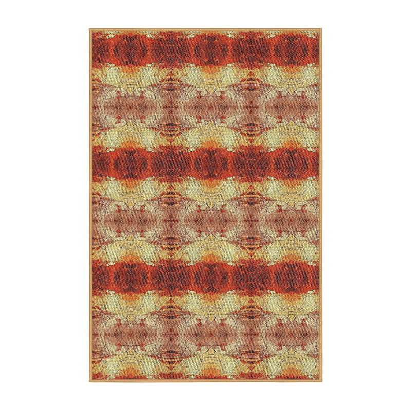 Tapis jaune / rouge, Rectangle 8 pi x 10 pi
