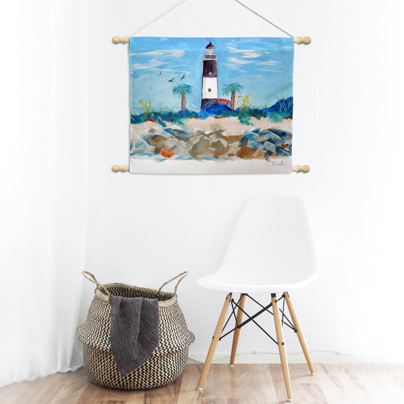 Polyester, phare Tybee, suspension murale GA