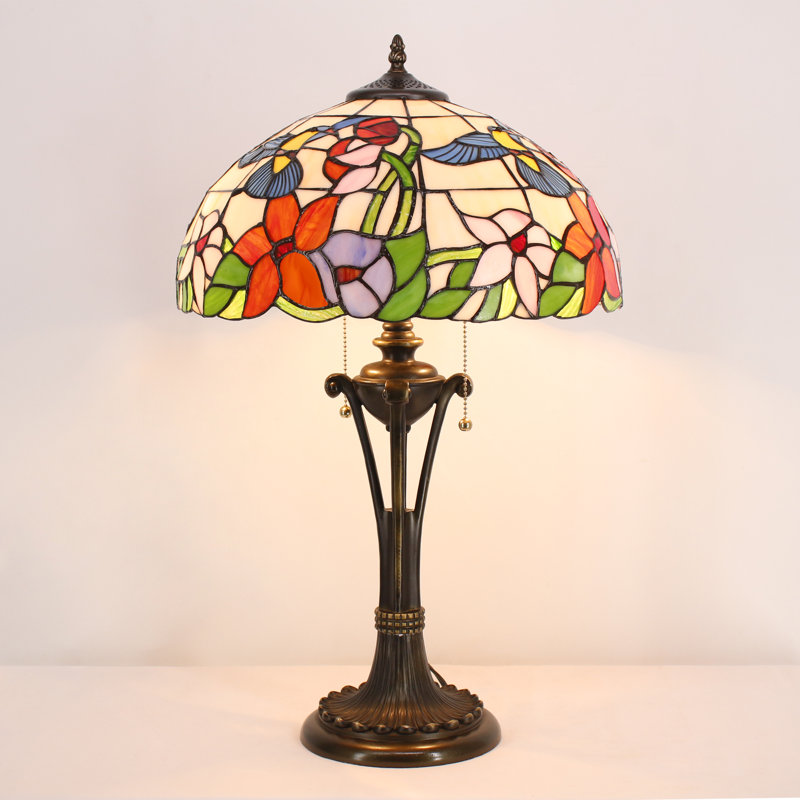 Lampe de table Tiffany Amber Hummingbird