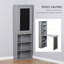 Bureau de bureau mural pliable avec tableau noir et tablette latérale pliable