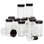 Kamenstein Empty Jars With Black Cap, Set Of 12, 3-Ounce